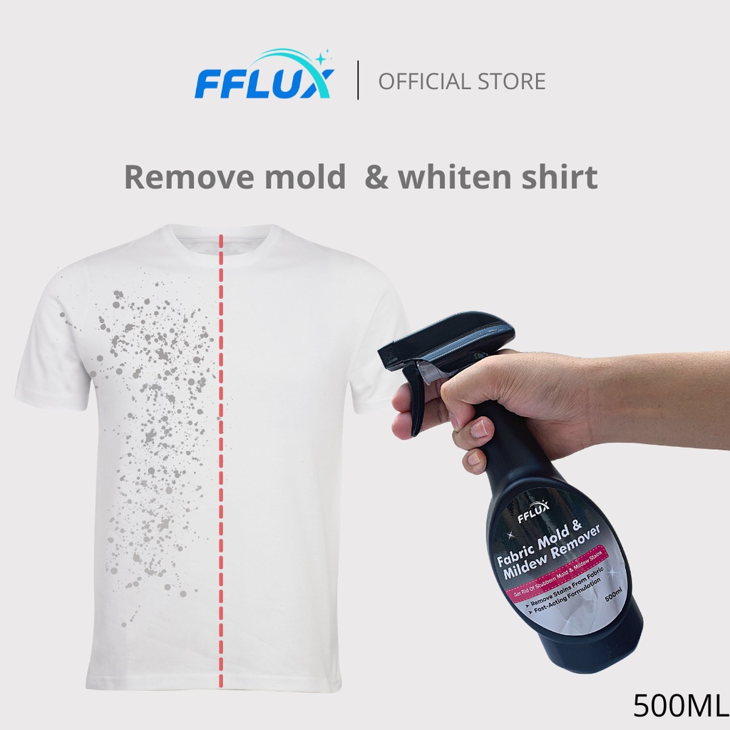 FFLUX Fabric Mold & Mildew Remover 500ml Pencuci Baju Kulat Baju Putih Chef Mould Remover Stain Remover Fabric Cleaner