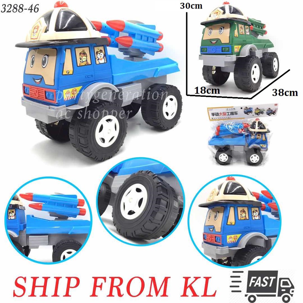 Ready Stock Big Size Lory Truck Toys Lori Besar Mainan Kanak Kanak Lori Meriam Pororo Truck Car