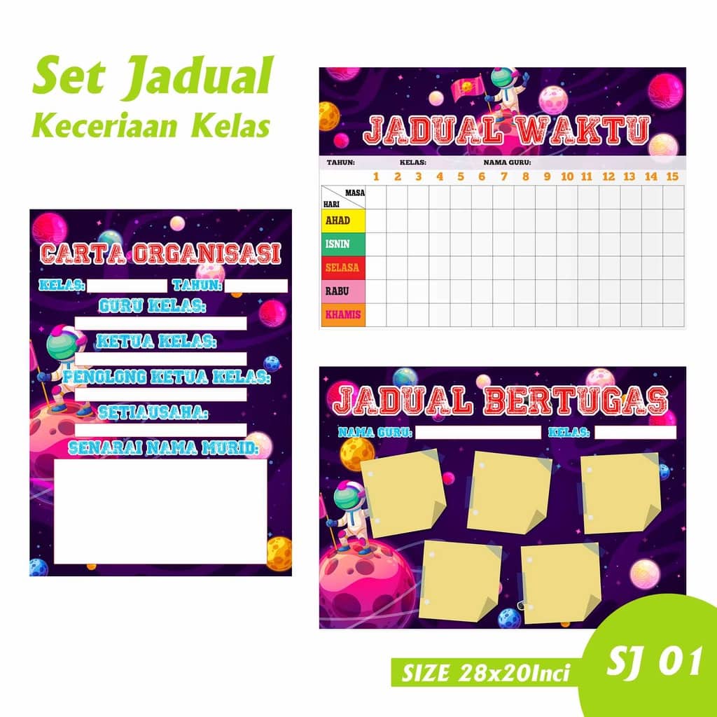 Set Banner Hiasan Kelas/Alas Meja Murid/Keceriaan Kelas/Hiasan Kelas ...