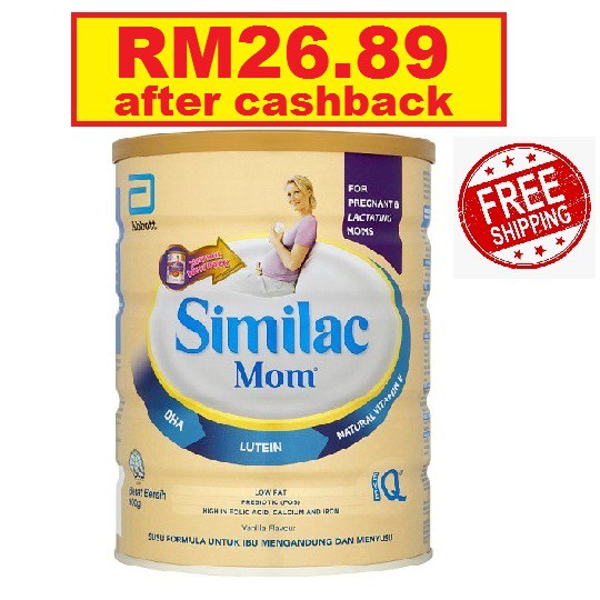 Rm 26 89 After Cashback Similac Mom 900g Susu Ibu Hamil Dan Menyusu Dengan Dha Exp 04 2023 Shopee Malaysia