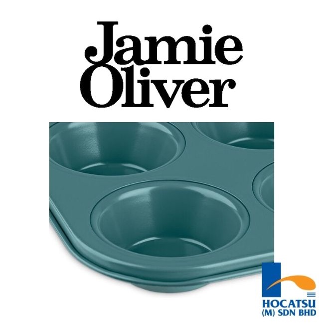 Jamie Oliver Non-Stick Muffin Tin - Atlantic Green (12 Cups)