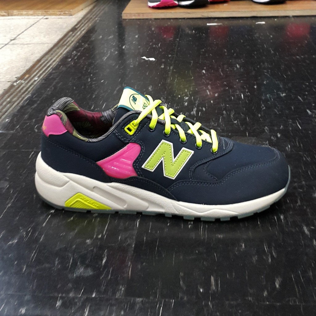 New Balance Nb 580 Mrt580gn Blue Fluorescent Green Jelly Bottom Canvas Lightweight Shopee Malaysia