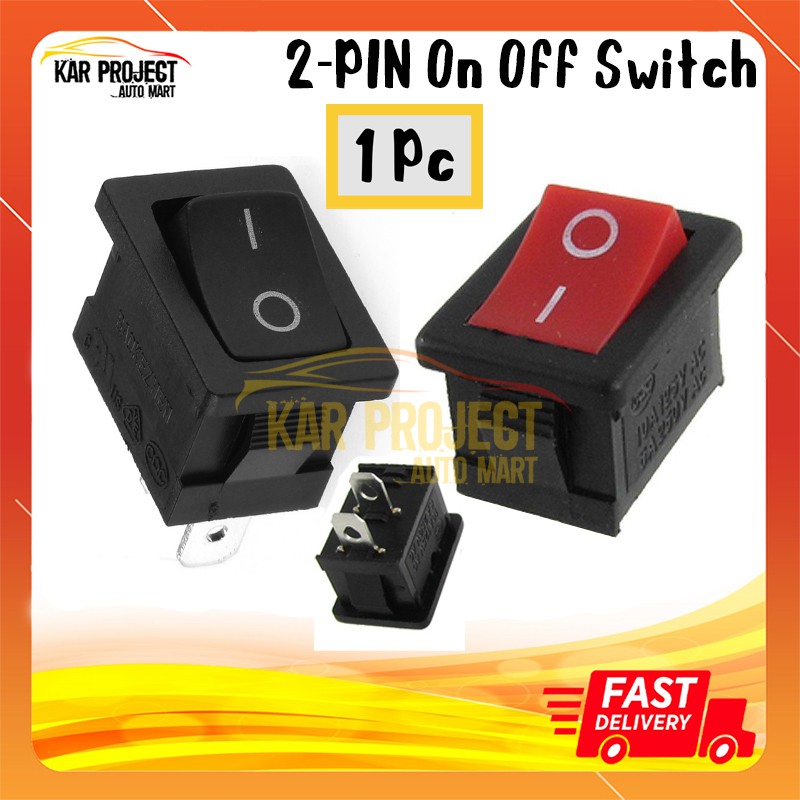 Pin On Off Switch Mini Rocker Switch Spst Vac A Vac A Pc