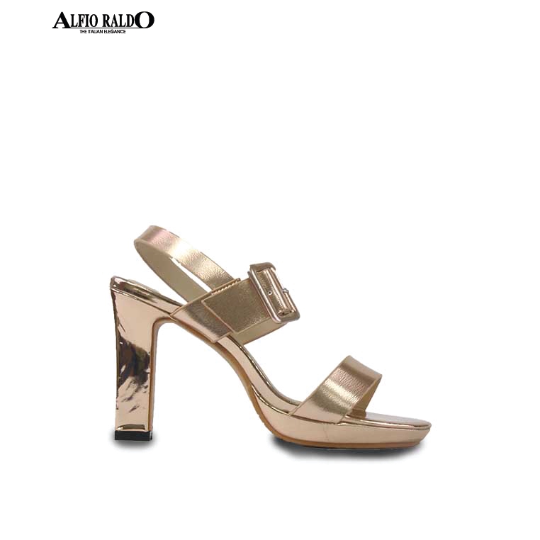 champagne block heels