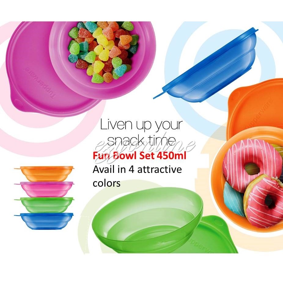 Tupperware Fun Bowls Set 450ml (4)