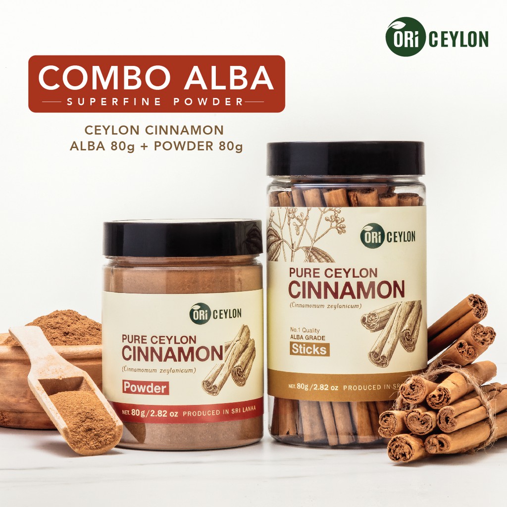 Buy Oriceylon Cinnamon Alba Sticks Powder Kayu Manis Ceylon Alsi Combo Pack Seetracker Malaysia