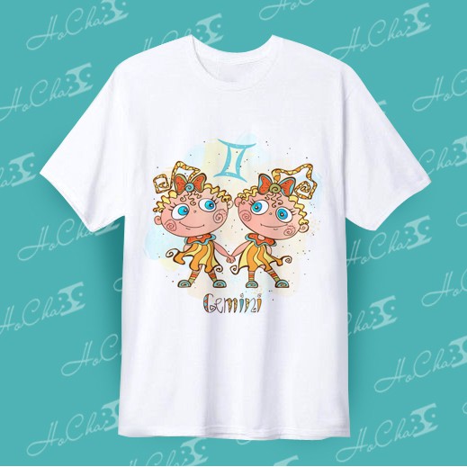 Zodiac Sign - Gemini T-shirt (Gemini) | Model 3 | Thick and Smooth Fabric - High Quality Neck Strap Sewing (with Real Pictures)