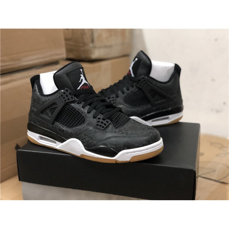 black white gum jordan 4