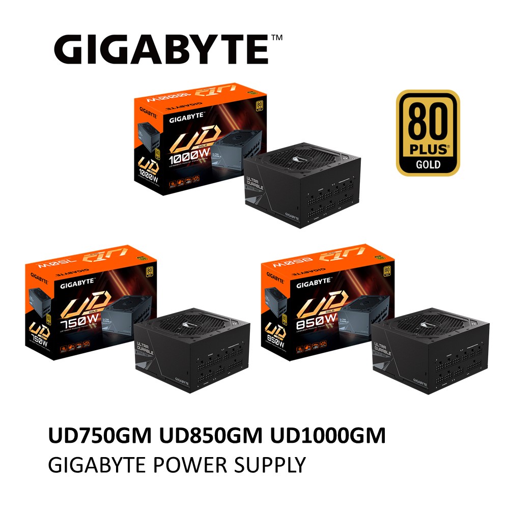 GIGABYTE (UD750GM / UD850GM / UD1000GM) 80 PLUS GOLD FULL MODULAR POWER