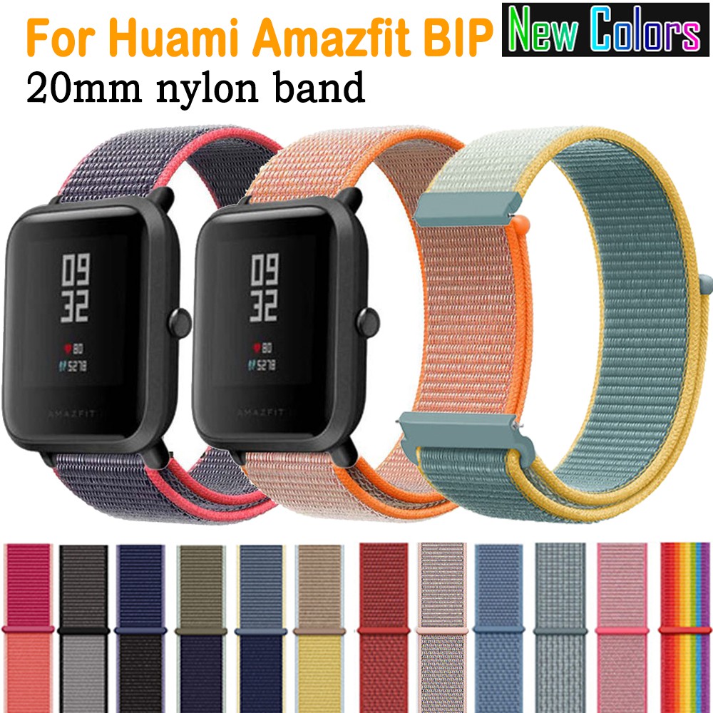 mm Nylon Sport Strap For Huami Amazfit Bip Bit Pace Lite Youth Smart Watch Wrist Bracelet Shopee Malaysia