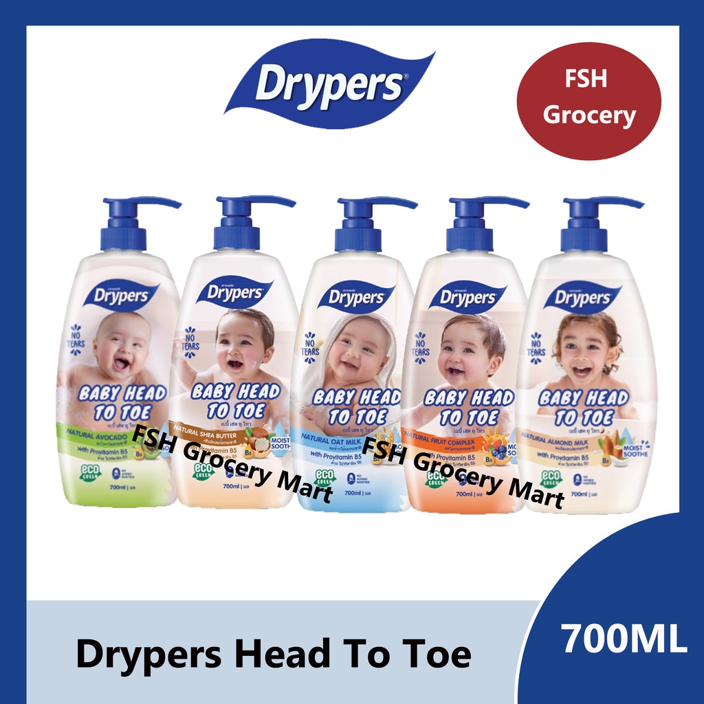Drypers Baby Head To Toe (650ML) (Oat Kernel Extract/Avocado Extract