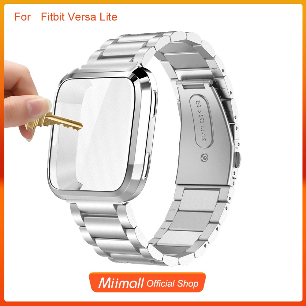 fitbit with stainless steel band