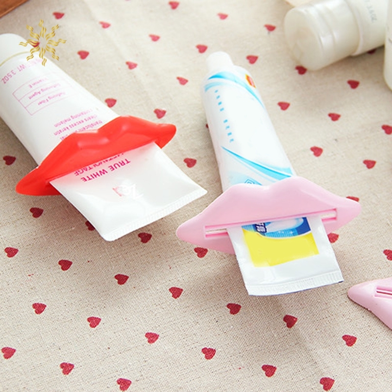 Toothpaste dispenser cartoon red lips lazy lips shape multipurpose