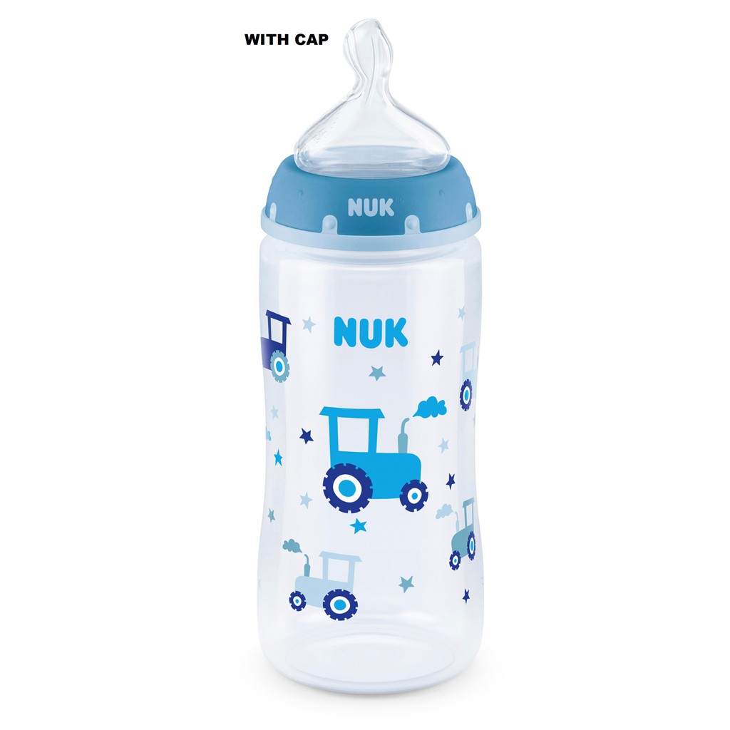 NUK NEW! WITH INDICATOR NUK 10oz Blue NUK Bottle Blue Truck 10oz NUK