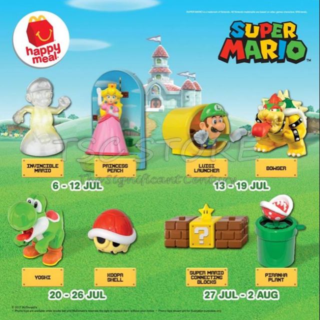 super mario bros mcdonalds toys