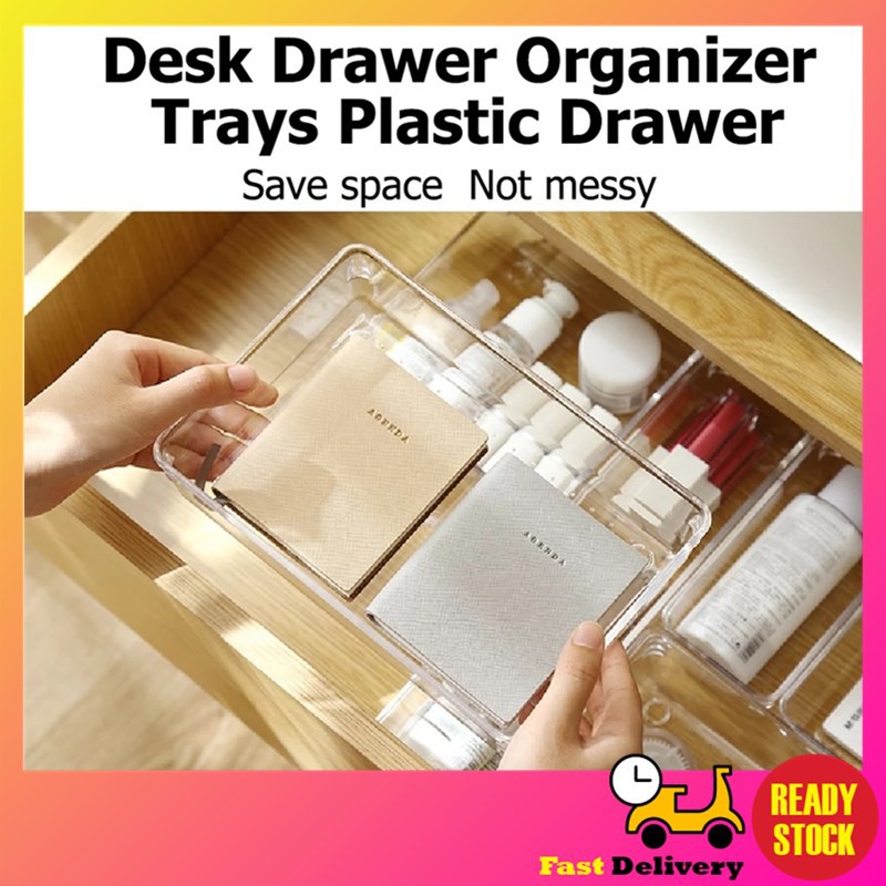 【PLAYFUL】Cosmetic Cabinet Anti-Scratch Drawer Organizer Office Desk Storage Box