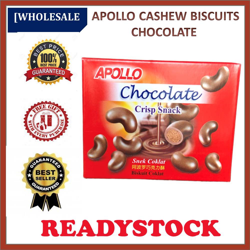 Big Sale 48 X 50gram Apollo Cashew Biscuits Chocolate Shopee Malaysia