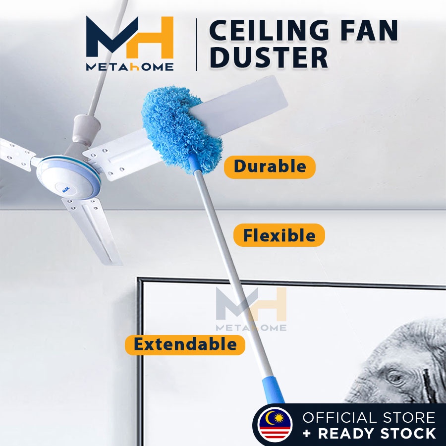 Ceiling Fan Duster Telescopic Rod Absorb Dust Polyfiber Extendable