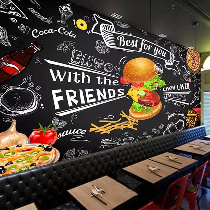 fast food restaurant wall design