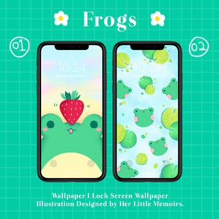 Frogs Phone Wallpaper I Lock Screen Wallpaper I Digital Download ...
