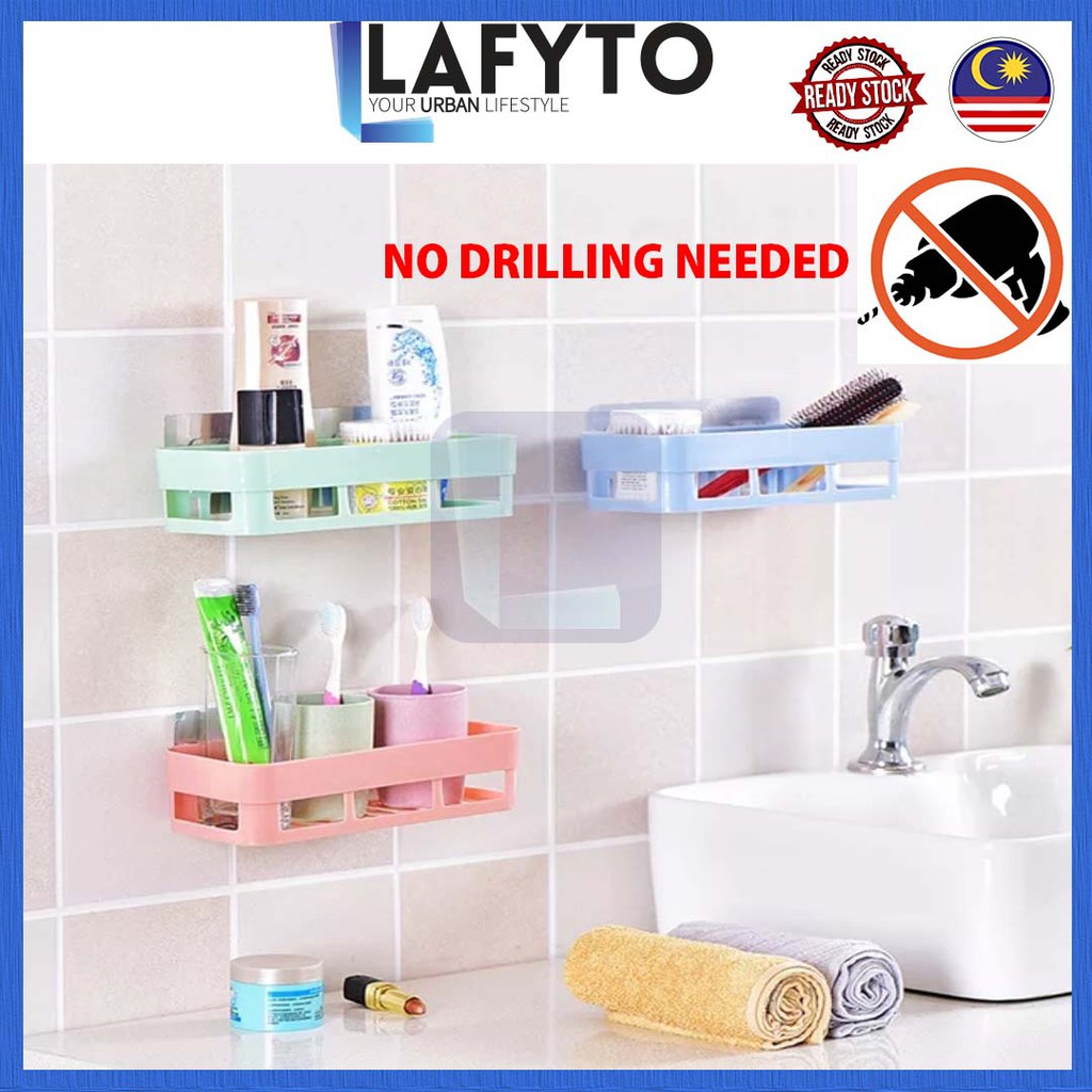 Lafyto Bathroom Kitchen Wall Rack Organizer