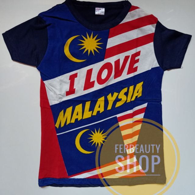 T-shirt Baju Merdeka Kids / Bendera Malaysia