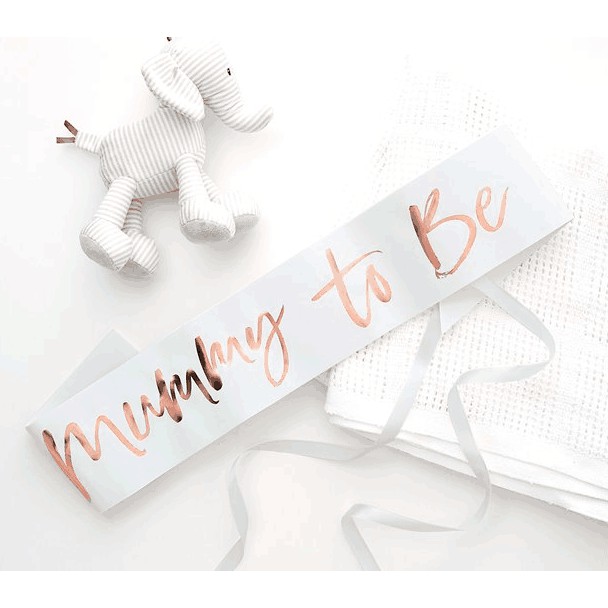 Mummy To Be Sash Rose Gold Baby Shower Decor Celebration Party Party Prop Mom to Be Satin Sash Baby