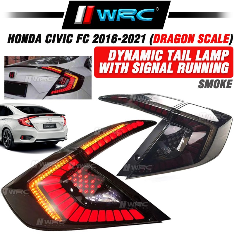 Buy Honda Civic Fc 2016 2021 Dragon Scale V6 Dynamic Tail Lamp With Signal Running Smoke Seetracker Malaysia