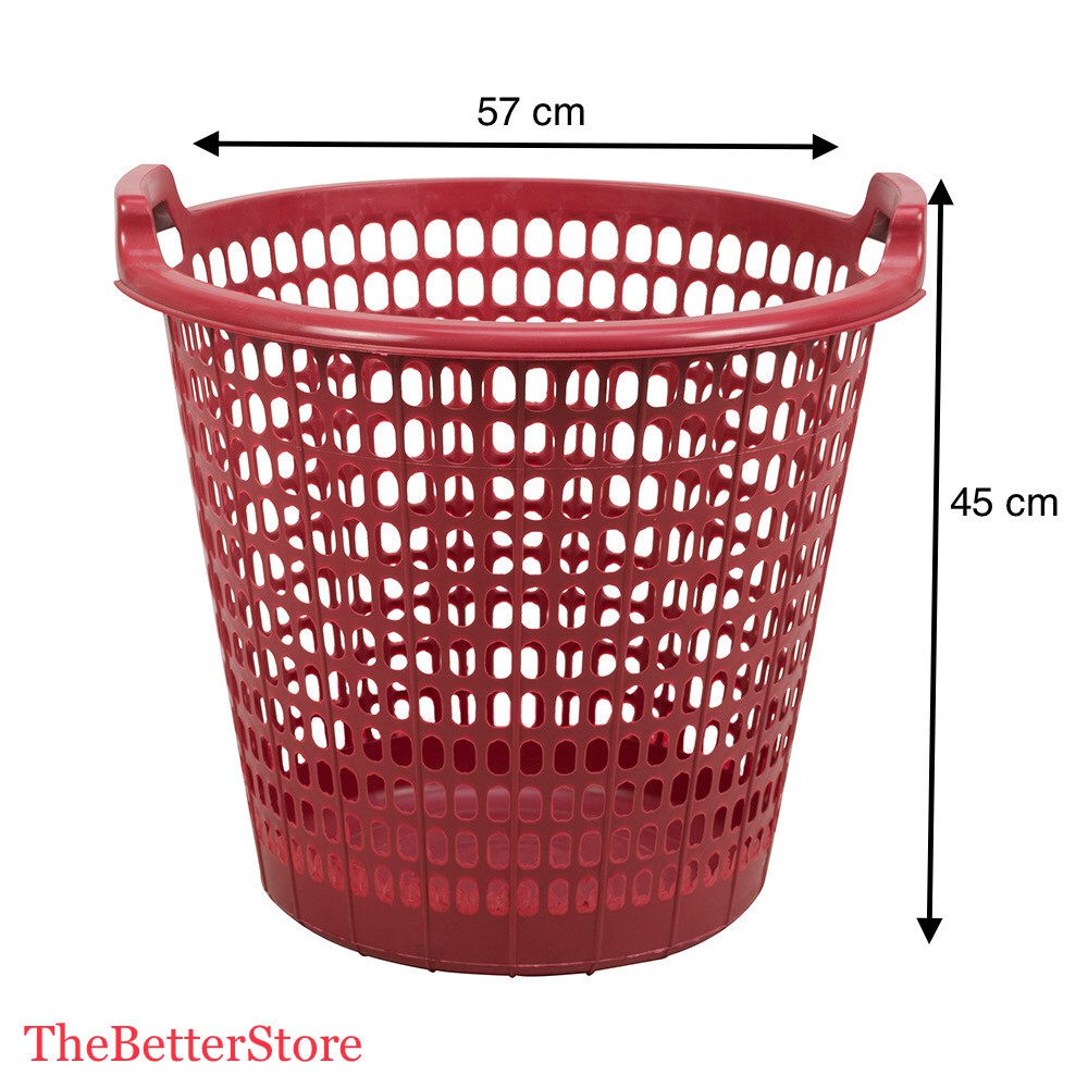 Plastic Round Laundry Basket Bakul Baju Plastik READY Plastic Round Laundry Basket Bakul Baju Plastik READY