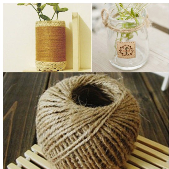 Natural Jute Hemp Linen Rope Twine String Cord Shank Craft String DIY Making / Sumbu Pelita/ Tali Guni/ Jute Rope