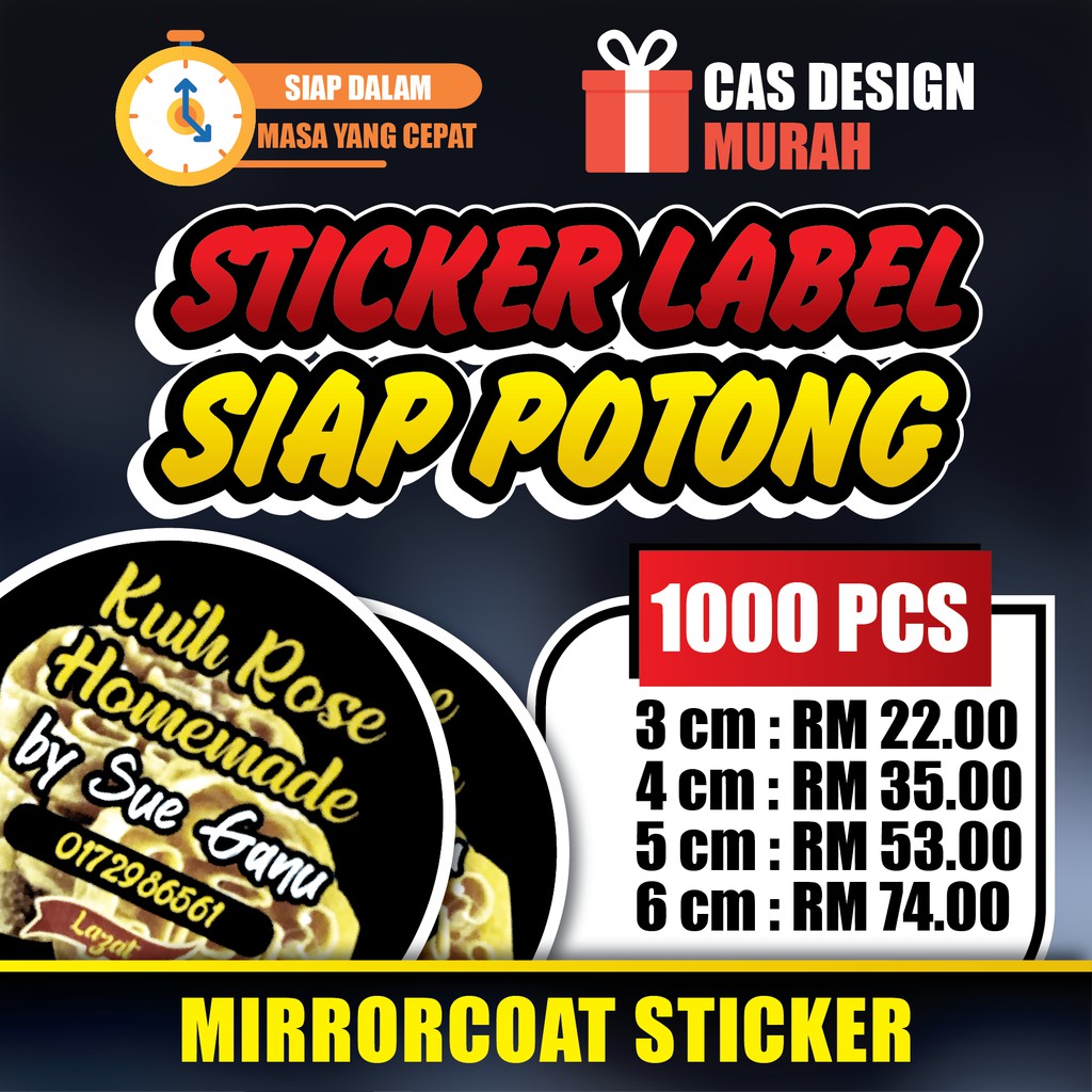 (1000PCS) STICKER PRODUK LABEL MURAH [3CM6CM] Shopee Malaysia