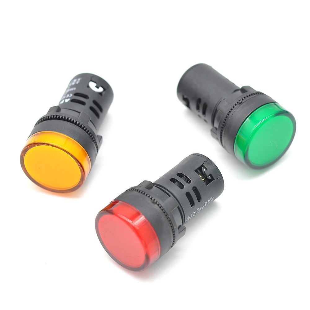 LED Indicator Pilot Light Signal Lamp Panel Red Green Yellow 12v 110V 220V New