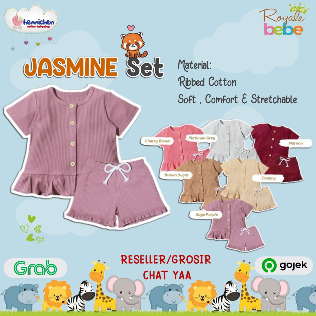 Royale Bebe Jasmine Set Premium Settings Children Women Settings Baby Dress Children Shopee Malaysia