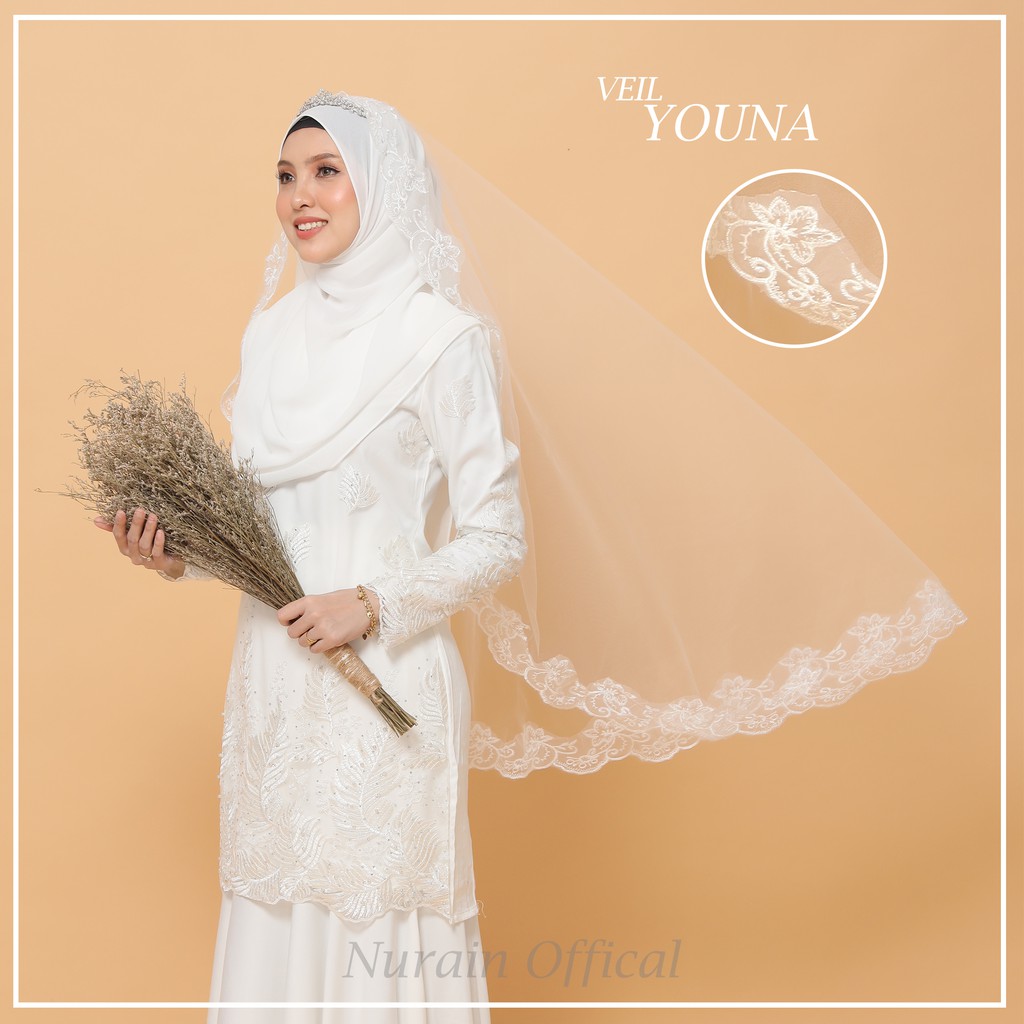 / Veil Youna Veil Pengantin / Veil Nikah / Veil Kahwin / Veil Tunang ...