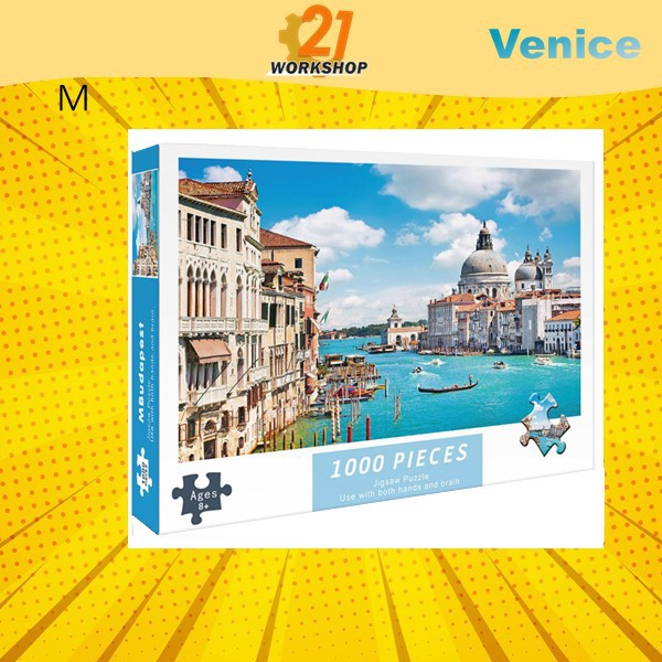 (Ready Stock) 1000 PCS Puzzle Venice / 1000 Pieces Puzzle Venice / 1000pcs Puzzle Venice 75cm x 50cm 9762