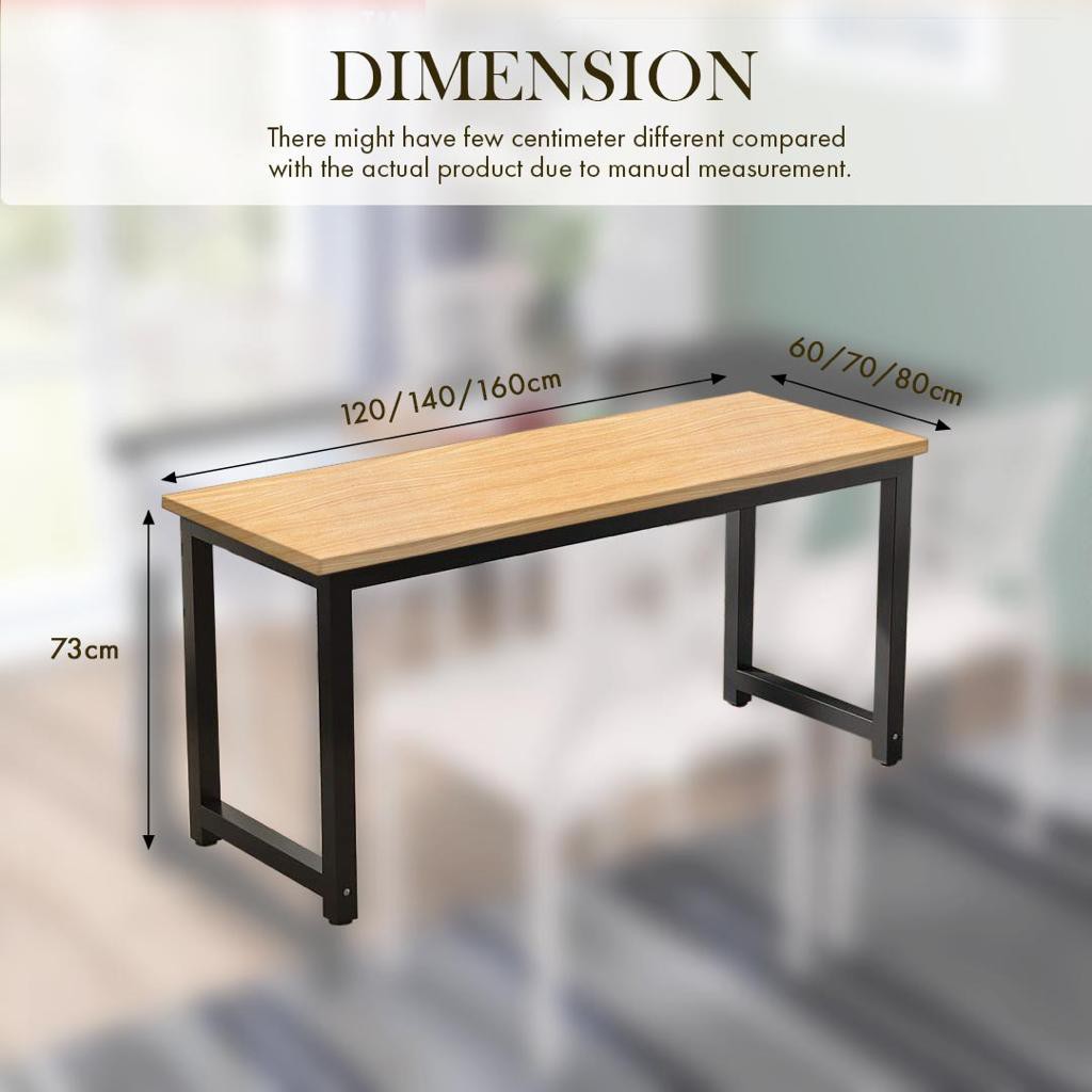 FINSSO: [120x60] Contemporary Dining Table Black Steel with 4 White 3V HIVE Dining Chair