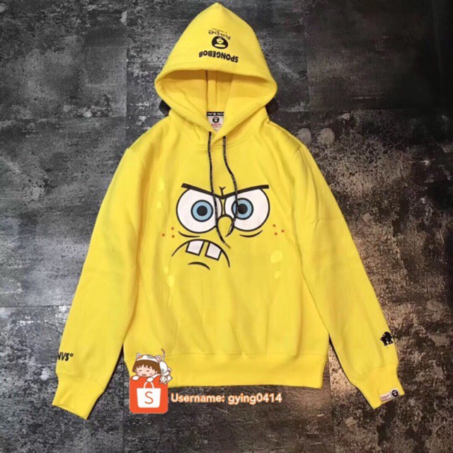 aape spongebob hoodie