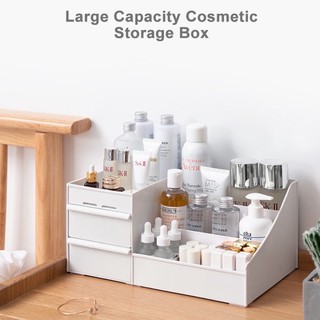 Large Capacity Makeup Organizer Desktop Cosmetic Skin Care Dressing Office Storage Box Jewelry Stationary Finishing Box