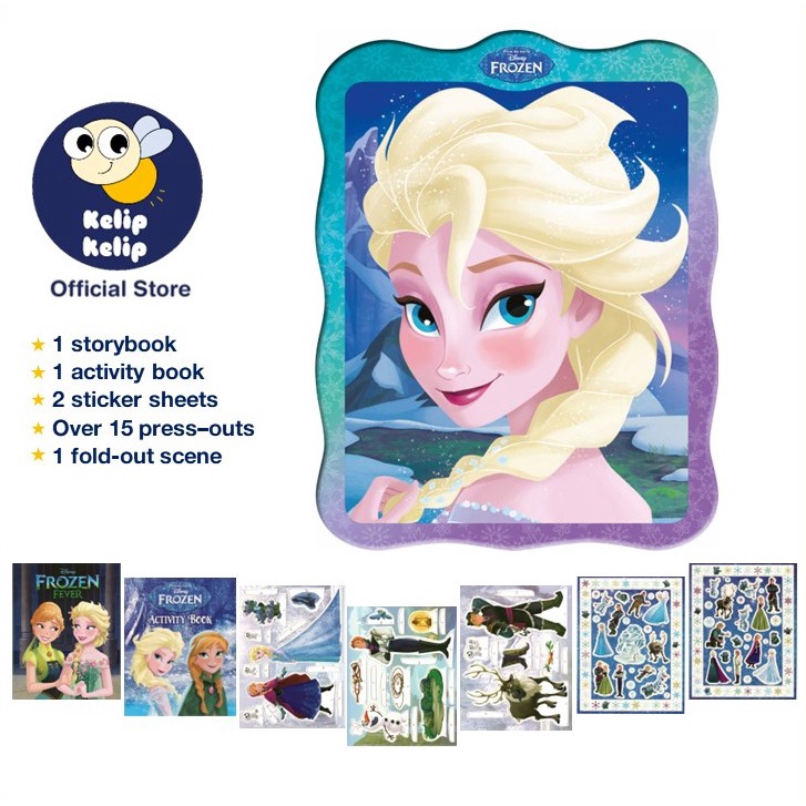 Disney Frozen Happier Tin with Storybook Activity Book Sticker Sheets  Frozen Play Scene for Kids | Shopee Malaysia