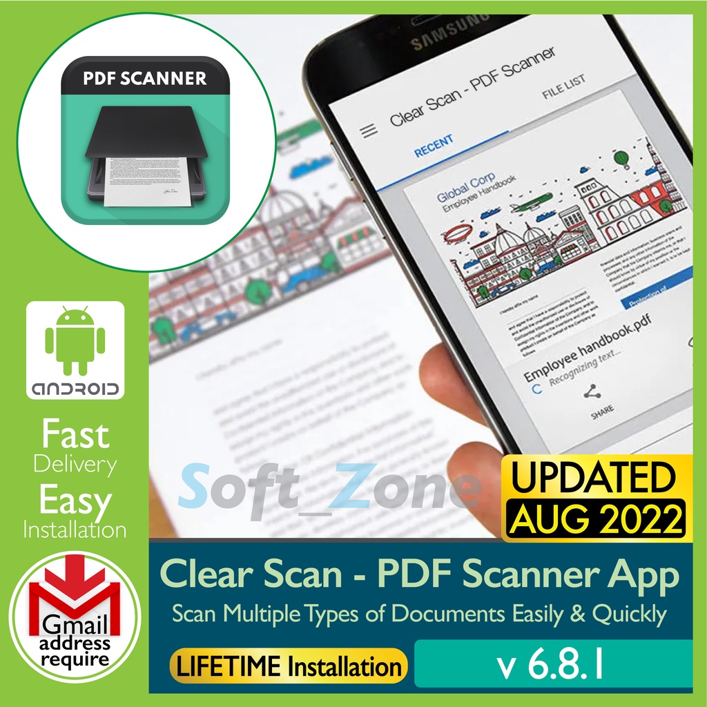 Clear Scan PDF Scanner App v6.8.1 Scan Multiple Types of Documents