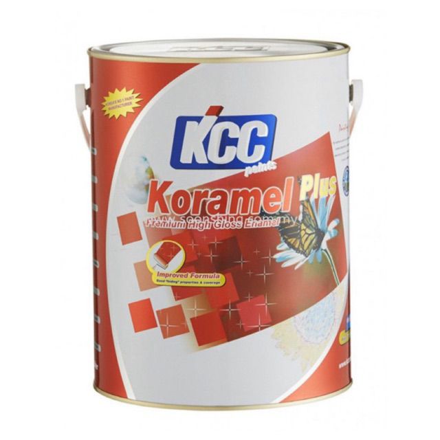 KCC Koramel High Gloss Enamel Paint Cat  Kayu Besi  5L Clear  