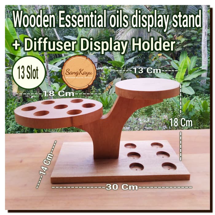 Wooden Essentials oil rack + aromatherapy Water Diffuser holder rack