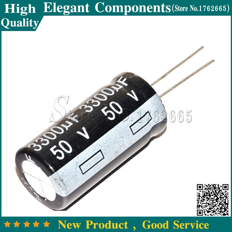 Capacitor Size Electrolytic 10PCS 18*35MM 50V 3300UF Aluminum Mla 18*35MM