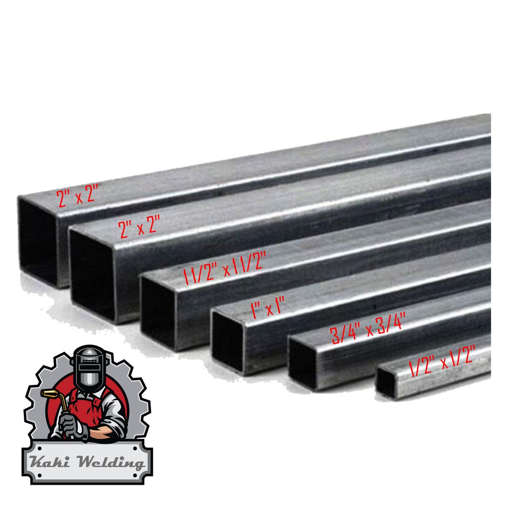MILD STEEL (BESI) 1"x1" CUSTOM CUT HOLLOW SQUARE BESI HOLLOW Shopee