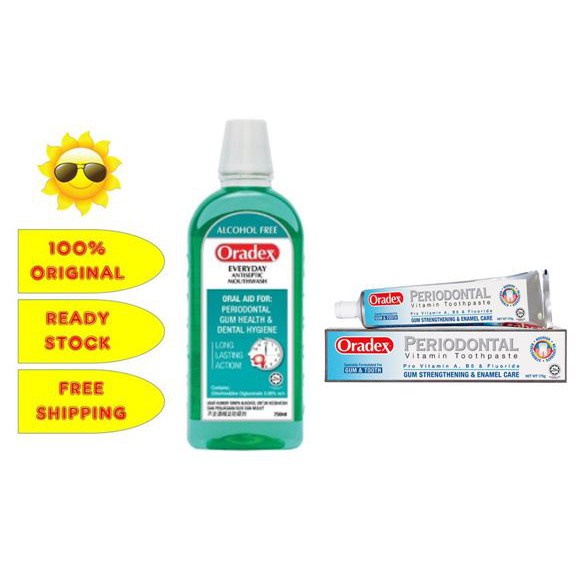 ORADEX EVERYDAY MOUTHWASH 750ML FOC ORADEX PERIODONTAL VITAMIN TOOTHPASTE 50G Shopee Malaysia