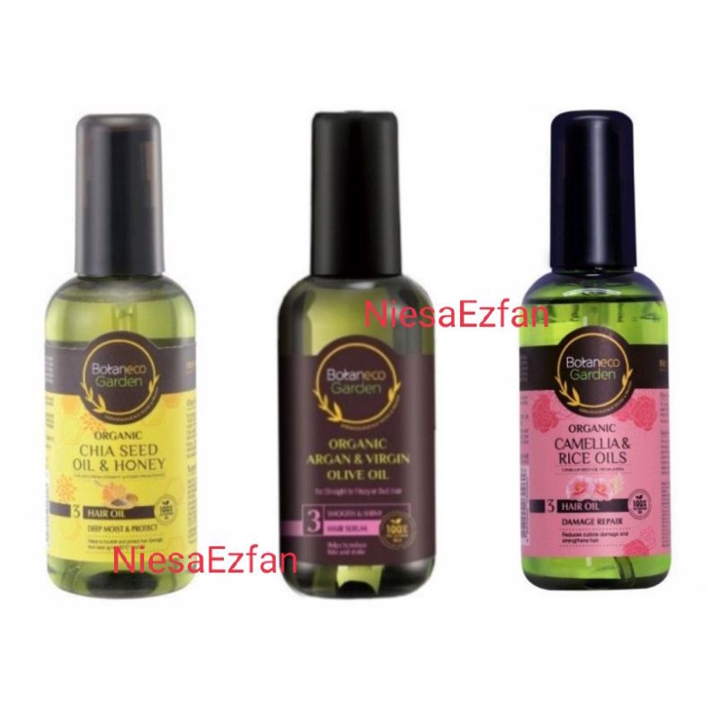 Botaneco Garden Organic Elixir Hair Oil 95ml Minyak Rambut Organik Argan  Rice Oils Chamomile Chia Seed | Shopee Malaysia