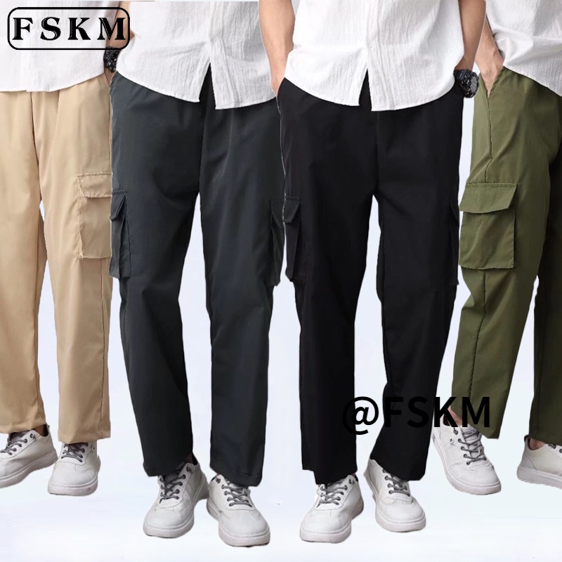 M-5XL Sweatpants Vintage Casual Plus Size Straight Cut Kargo Cargo ...