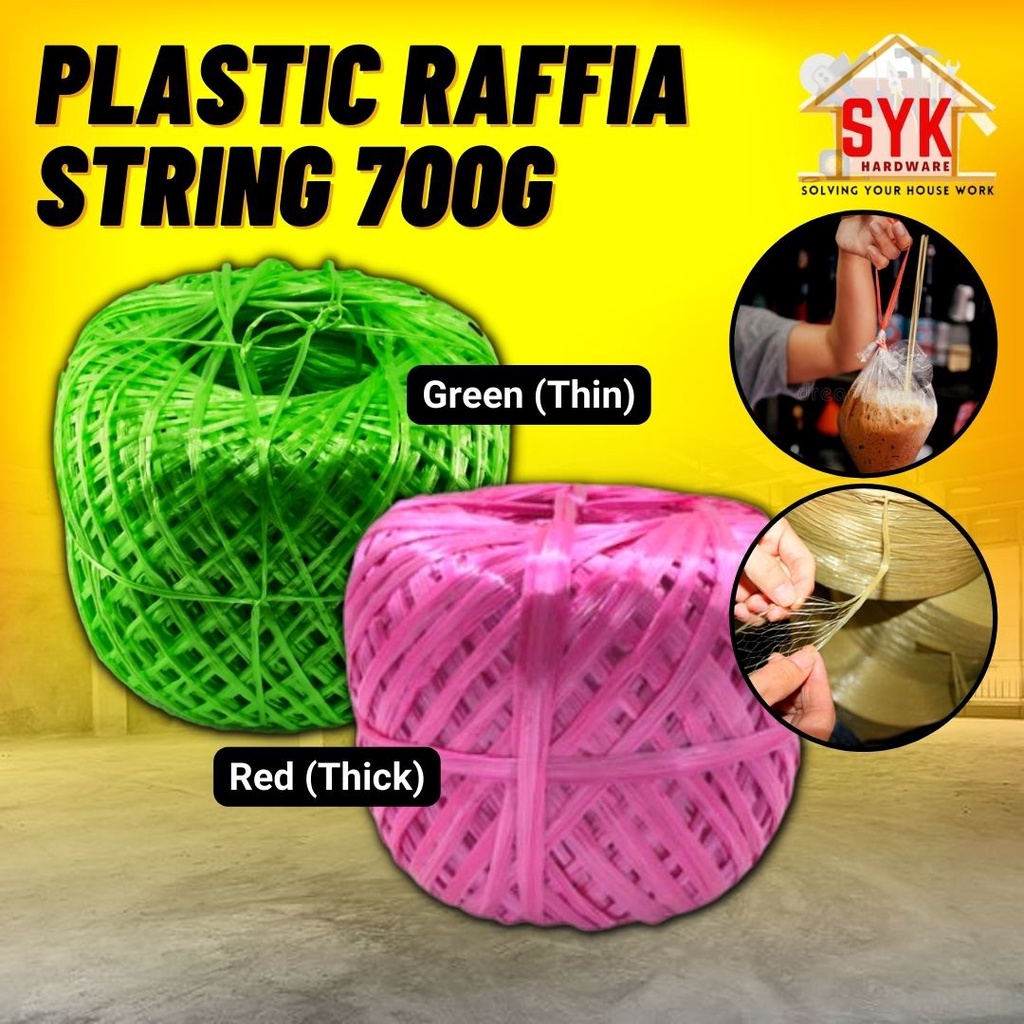 Syk Plastic Raffia String Thickthin 700g Raffia Rope Plastic Rope Nylon String Tali Rafia 1224