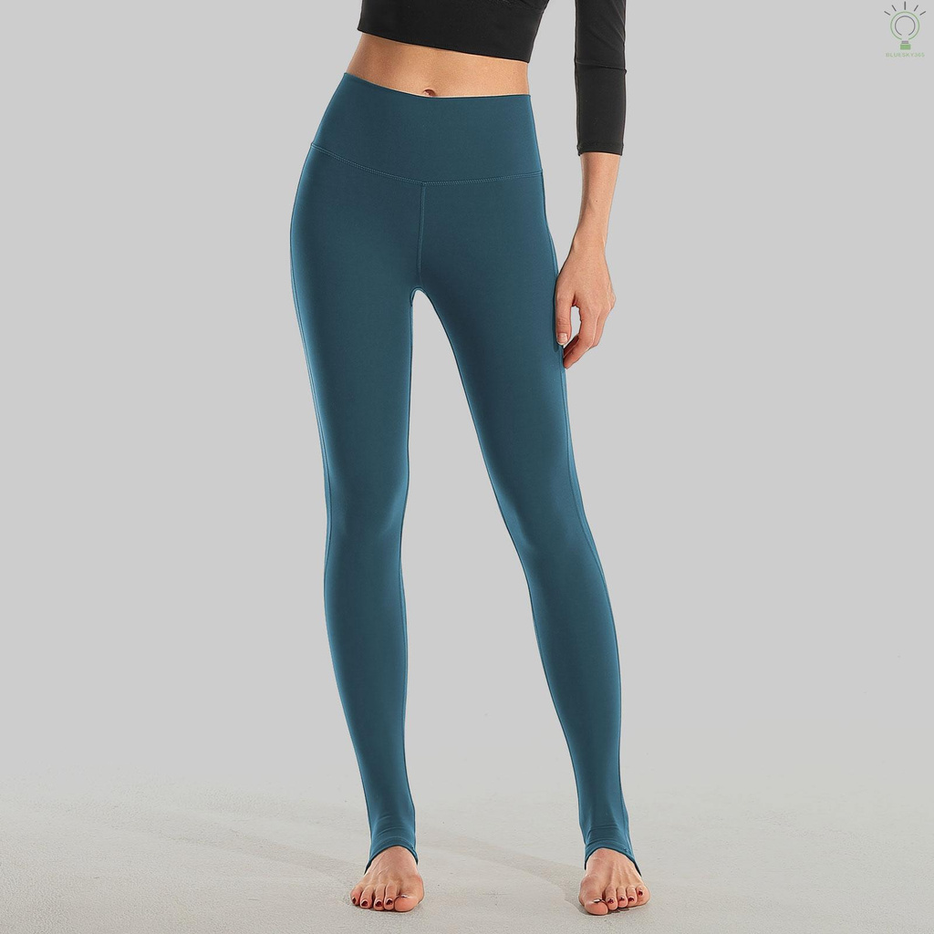 Zeronic Womens High Waist Stirrup Leggings Tights Gym Workout Yoga Pants 