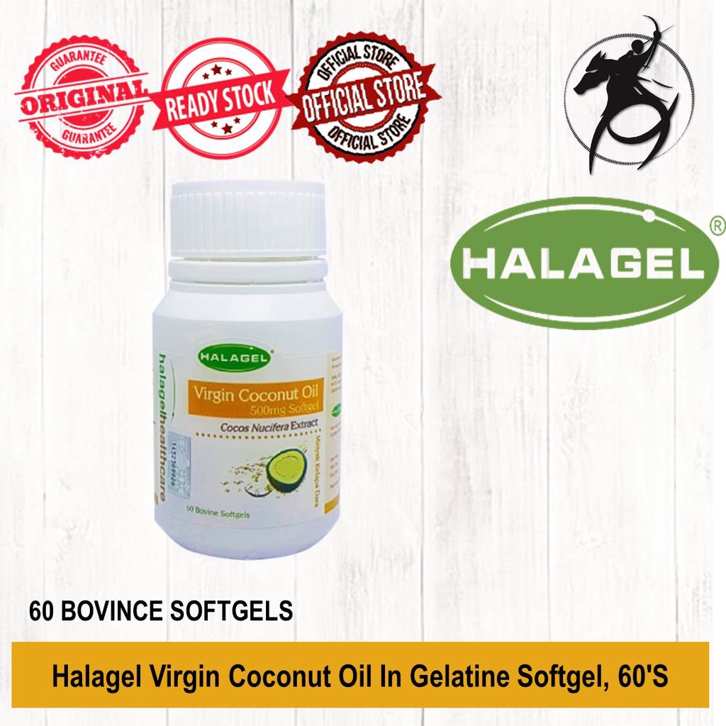 Halagel Virgin Coconut Oil In Gelatine Softgel 60 S Shopee Malaysia